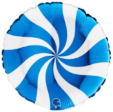 Candy Swirl, Orange • Standard Size 18in. Mylar Helium Balloon