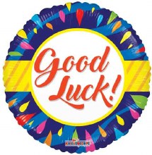 Good Luck; Banner • Standard Size 18in. Mylar Helium Balloon