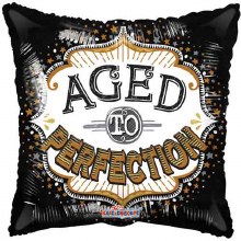 Alcohol • Aged To Perfection • Standard Size 18in. Mylar Helium Balloon