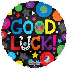 Good Luck, Bold Colors • Standard Size 18in. Mylar Helium Balloon