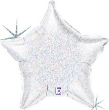 Standard Size Star ~ SILVER HOLOGRAPHIC 21"