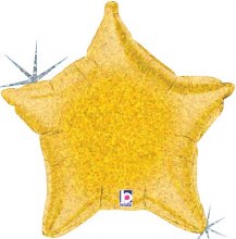 Standard Size Star ~ GOLD HOLOGRAPHIC 21"