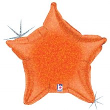 Standard Size Star ~ ORANGE HOLOGRAPHIC 21"