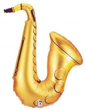 Music, Saxophone • Jumbo 35in. Mylar Helium Balloon