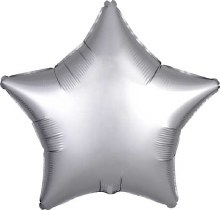 Standard Size Star ~ SILVER PLATINUM SATIN 19" {special order only}