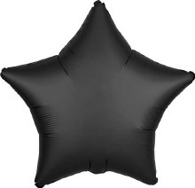 Standard Size Star ~ BLACK SATIN 19" {special order only}