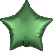 Standard Size Star ~ GREEN EMERALD SATIN 19" {special order only}