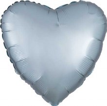 MYLR Heart SATIN PAS Blue 17"