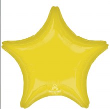 Star Shape • 18" Mylar Helium Balloon • YELLOW