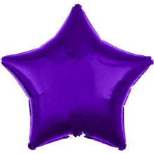 Star Shape • 18" Standard Size Mylar Helium Balloon • PURPLE