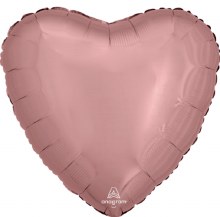 Heart Shape • 18in. Standard Size Mylar Helium Balloon • ROSE GOLD