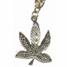 Necklace Pot Leaf Gold