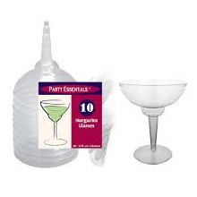 Margarita Glass Plastic Clear 10ct