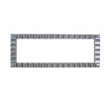 Tray White/Sil Wavy 17"X9"