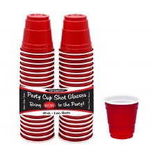 Shot Glasses Red 2oz 40ct