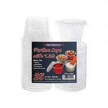 Shot Glasses & Lids 2.5oz 25ct