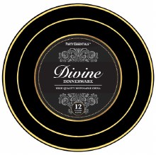 Divine Black w/ Gold 10in Plt