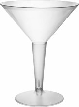 Martini Glass 8oz Clear Plastic 10pk