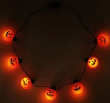 Necklace Lite Up Pumpkin JOL