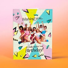 Card Birthday Rad 80s