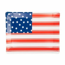 USA Flag Shape Plates