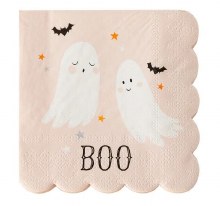 BOO Ghost Pink Beverage Napkins