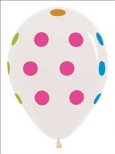 Blln 11" NeonPolkaDots Clear