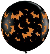 Bats & Moons • Mega Jumbo 30in. Latex Helium Balloon