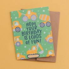 Construction Birthday Card