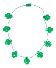 Light Up Jumbo Shamrocks 30in. Necklace