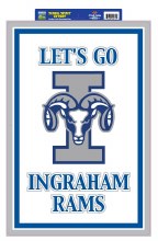 Ingraham Rams Sign 20" x 14"