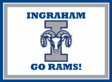 Ingraham Rams Yard Sign 15.5" x 11.5"