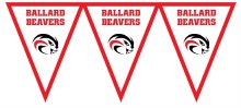 Ballard Beavers Pennant Banner 7.4ft x 11in