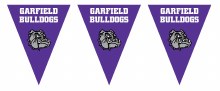 Garfield Bulldogs Pennant Banner 7.4ft x 11in