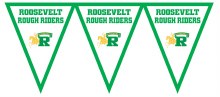 Roosevelt Rough Riders Pennant Banner 7.4ft x 11in