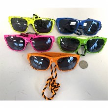 Sunglasses 80's Neon Asst