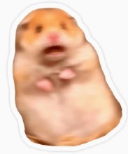 Sticker Hampster Scared