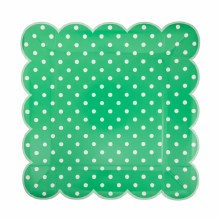 Green Polka Dot Square Plate
