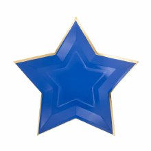Star Shape Plates Blue