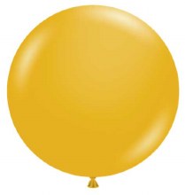 Tuftex 17" Uninflated Latex • 50 Count Bag • Warm, Mustard