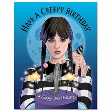 Wednesday Addams Happy Birthday Card