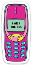 I Love the 90s Phone 3in. Sticker