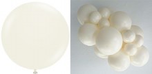 Tuftex 36" Uninflated Latex • 1 Count • Neutral, Metallic Lace