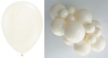 Tuftex 17" Uninflated Latex • 50 Count Bag • Neutral, Metallic Lace