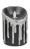 Faux Flame LED Black Candle