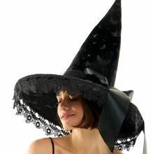 Witch Hat Black w/ Lace