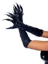 Black Vinyl Gloves w/ Claws