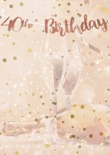 Banner 40th Birthday Rose Gold