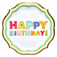 Bright Birthday 10.5in Plt 8pk