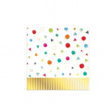 Birthday Foil Fringed Lunch Napkins